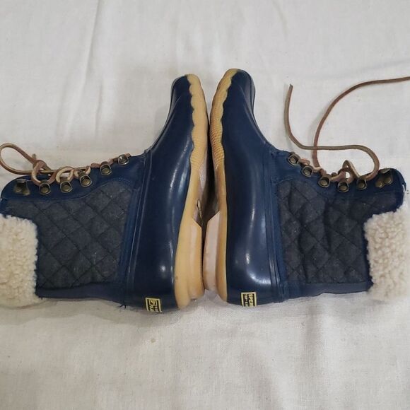 Sperry Top-sider for J. Crew Boot Womens 7 Wool Shearling Duck Boot Warm Cozy - Picture 7 of 10
